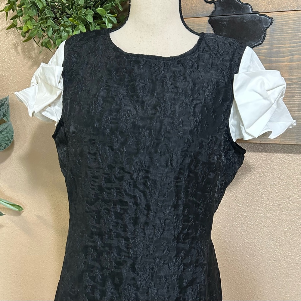 NWOT Sister Jane Paddock Black and White Bow Sleeve Mini Dress - Picture 3 of 10